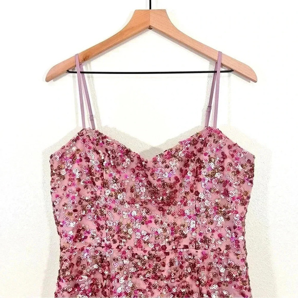 NWT Dress The Population Pink Sequins Dress - Picture 4 of 13